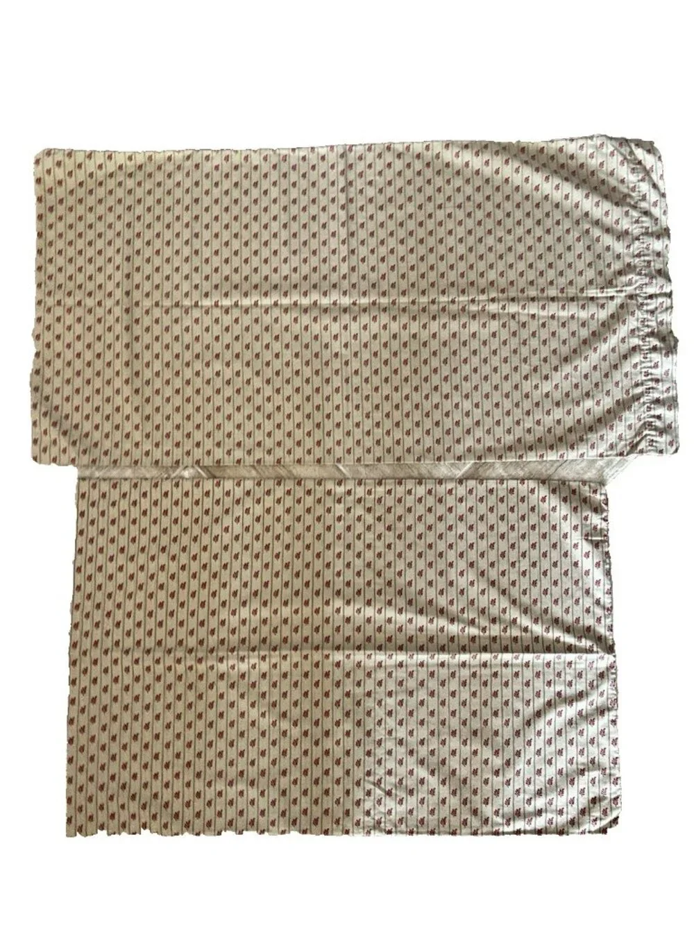MARTHA STEWART Everyday Pillowcases PAIR 1-King 1-Standard Tan Red Made in USA